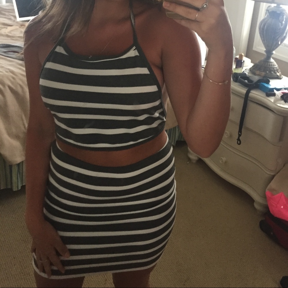 American Apparel halter matching set